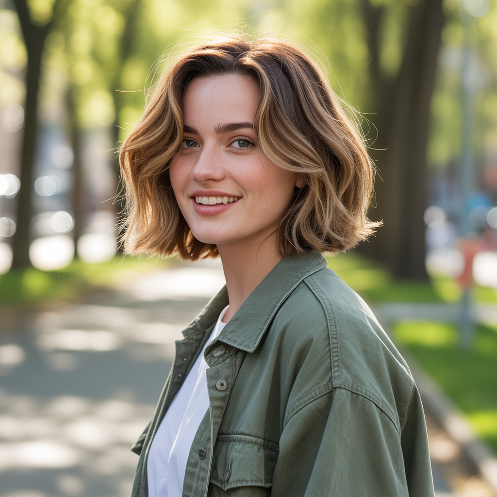Layered Bob with 90s Flair