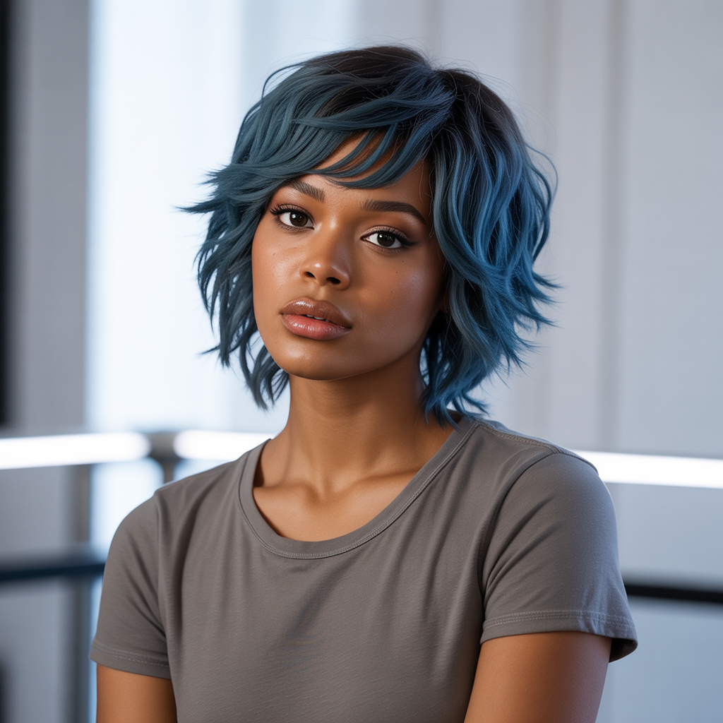 Layered Short Wolf Cut