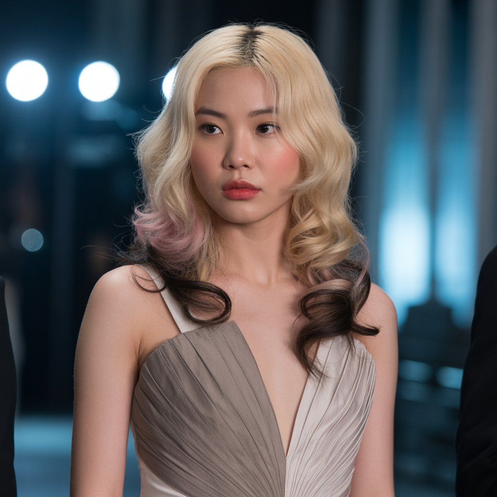 Light Blonde with Chocolate Lowlights