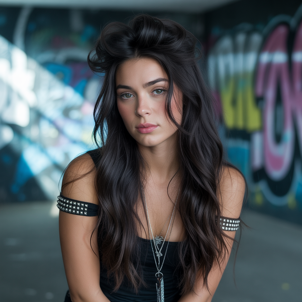 Long Angled Layers with Teased Crown