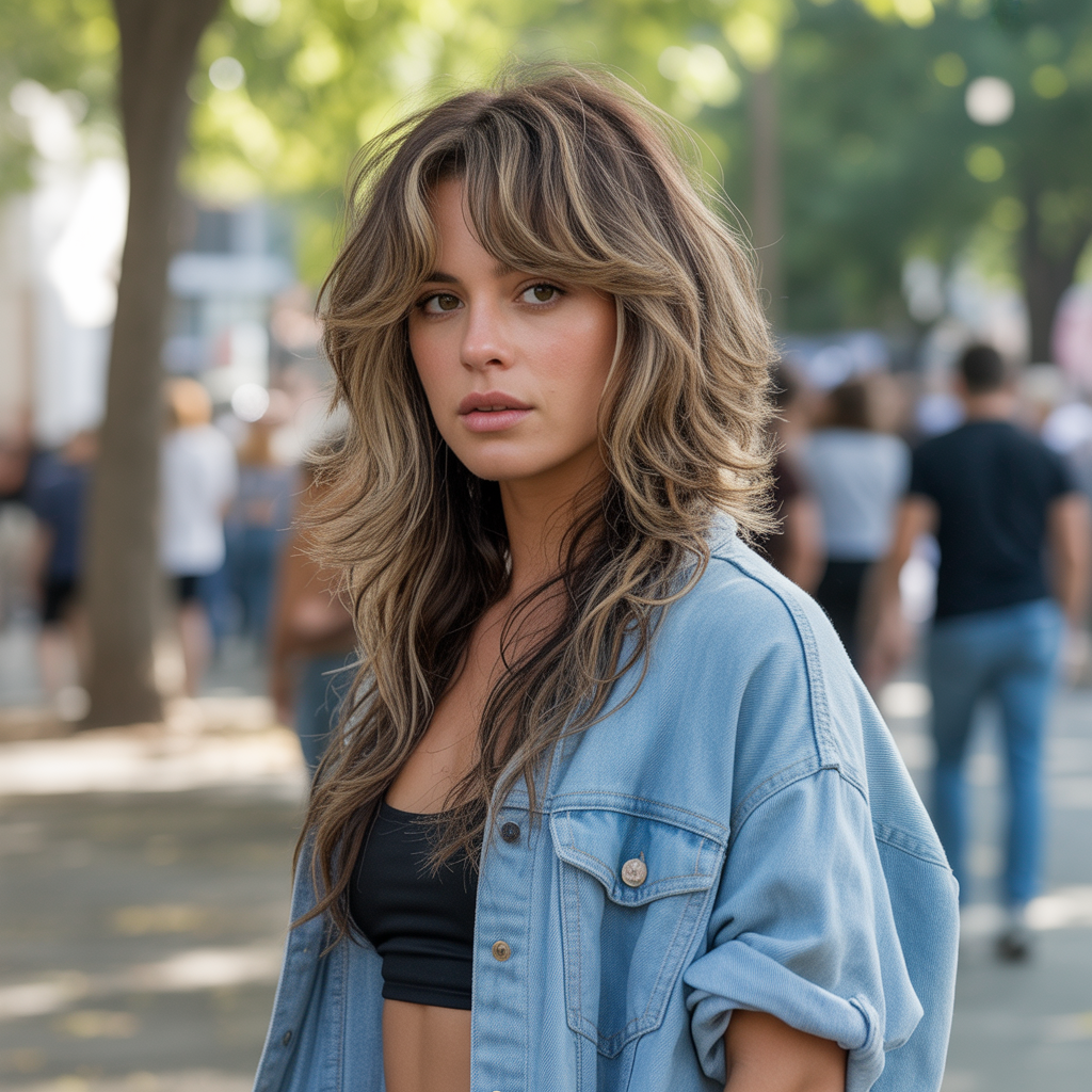 Long Layered Haircut with Choppy Layers