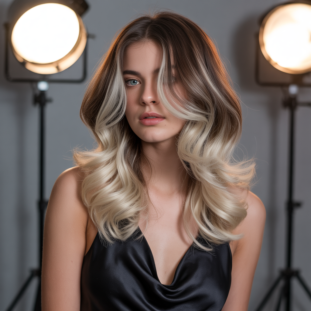 Long Layered Haircut with Ombre