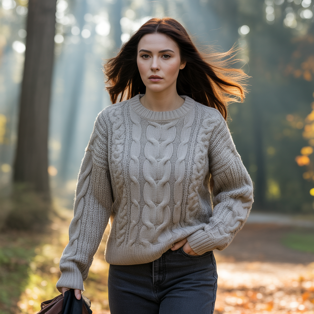 Long wolf cut with brunette richness