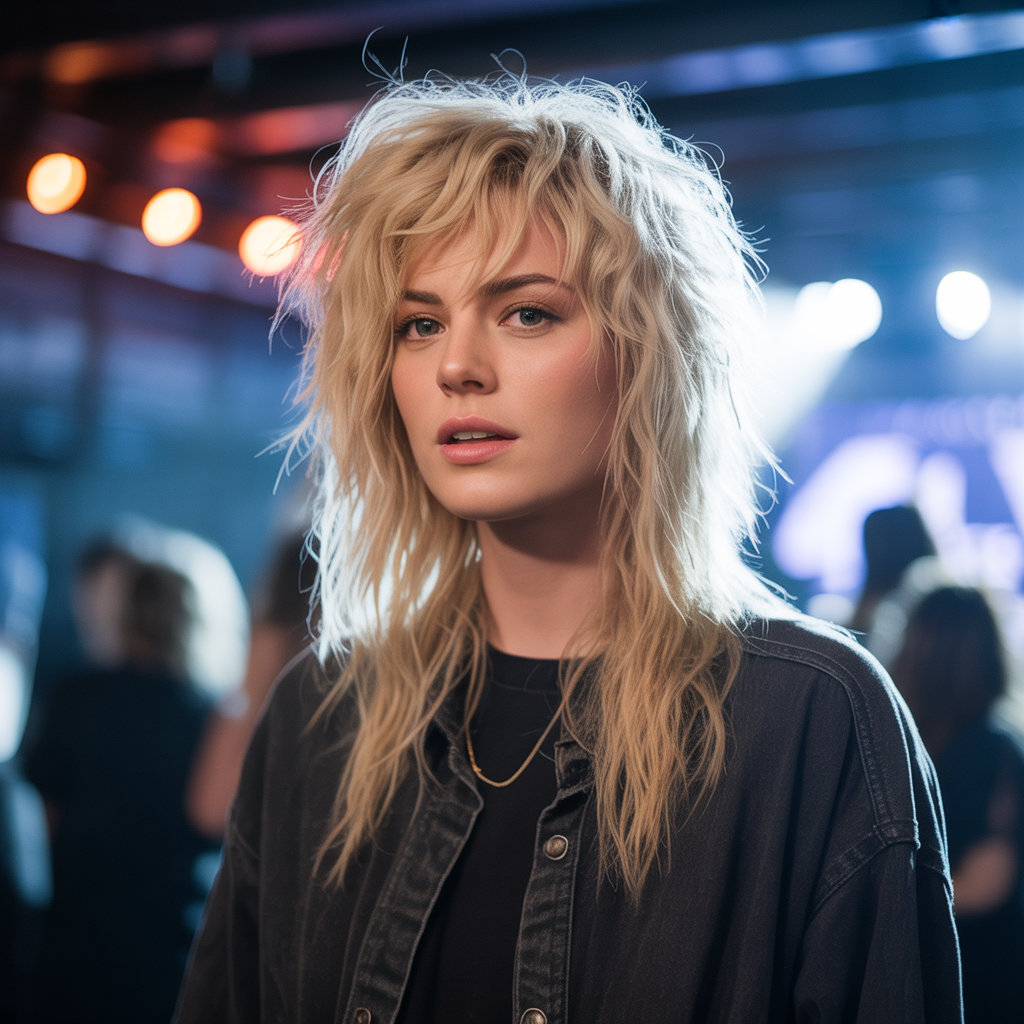 Long wolf cut with layered texture spray