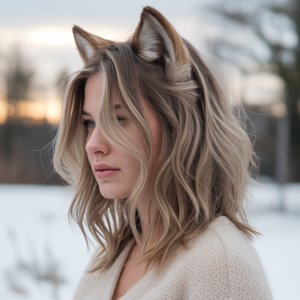 Medium Wolf Cut with Wispy Ends