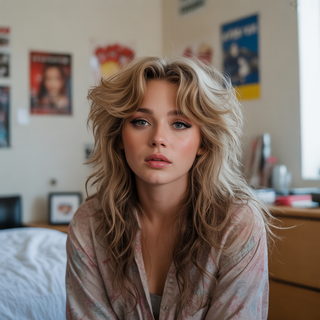 Messy Bedhead Scene Hair