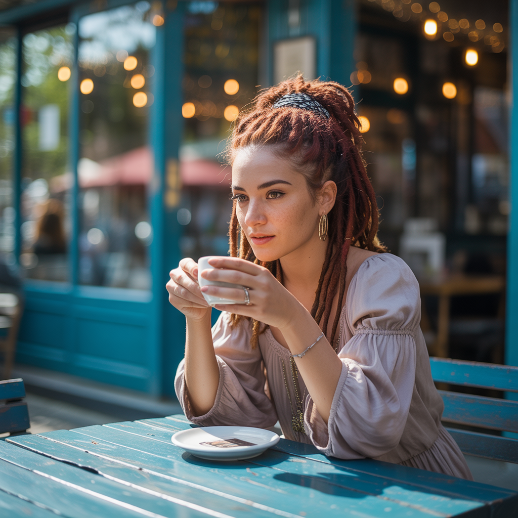 Messy Bun with Dreads