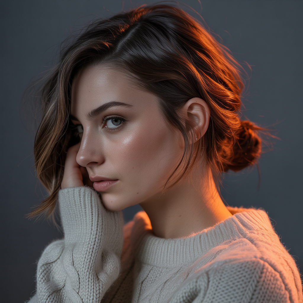 Messy Side Bun Short Hair Updos