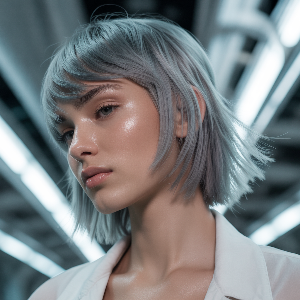 15 Best Bold Hair Dye Ideas to Transform Your Look 8 Metallic Silver for Futuristic Edge