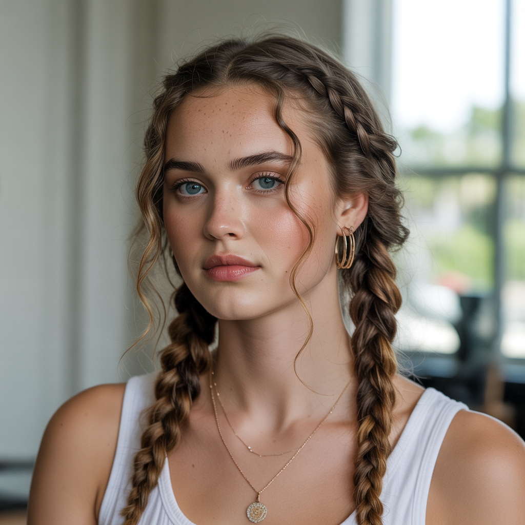 Pigtail Braids for Pool Hairstyles