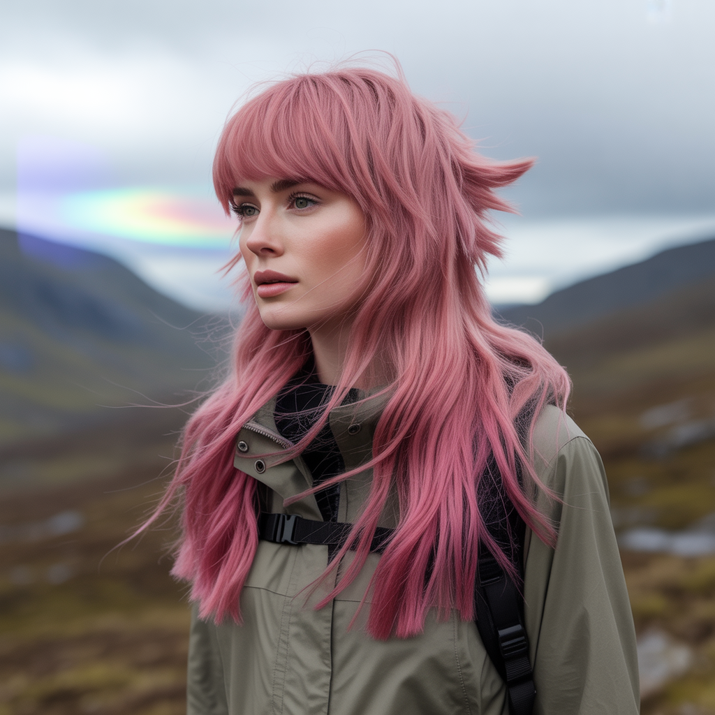 Pink Wolf Cut with Gradient Layers