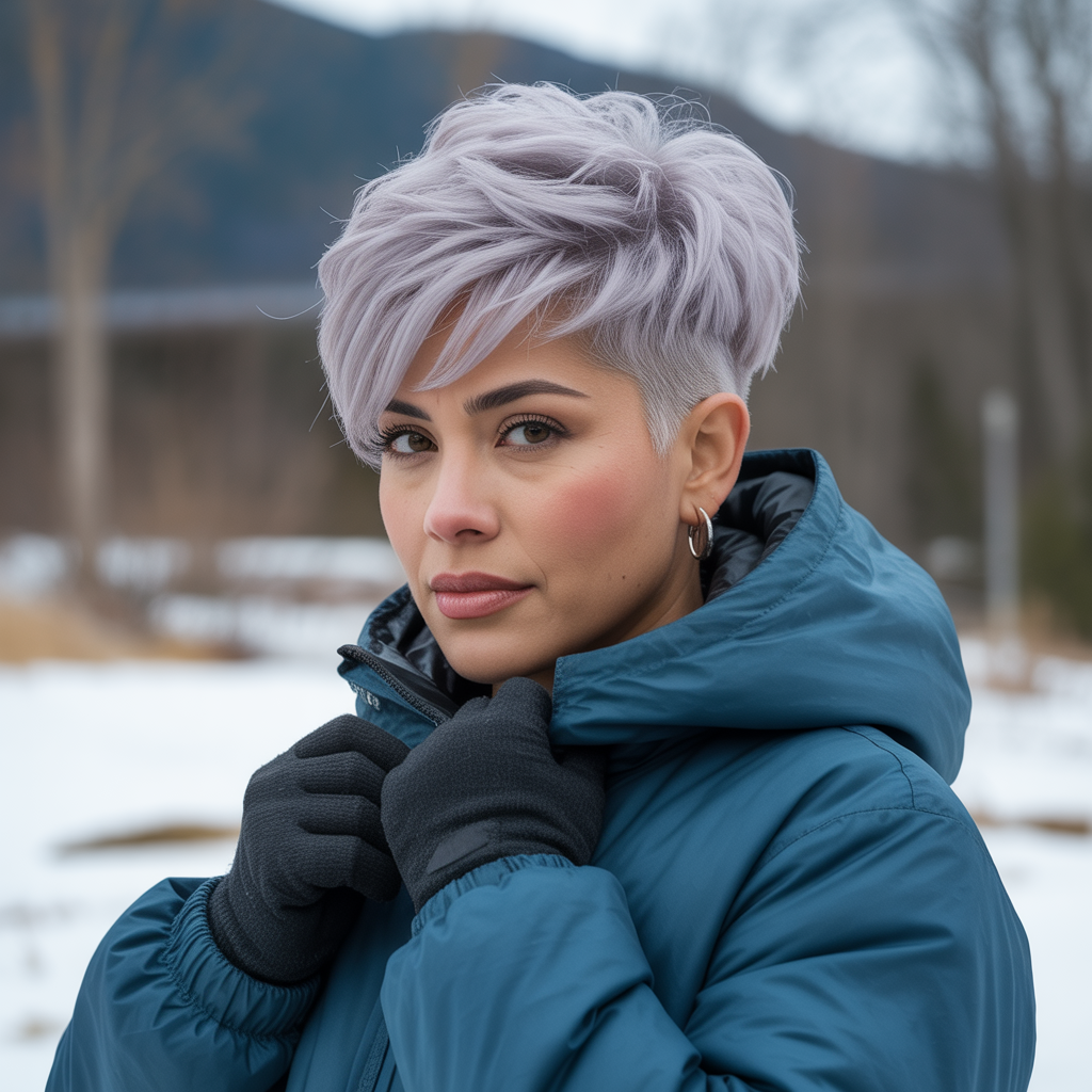 Pixie Wolf Cut for Round Faces