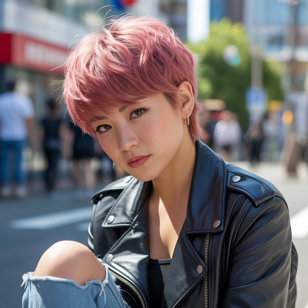 Pixie Wolf Cut with Choppy Layers