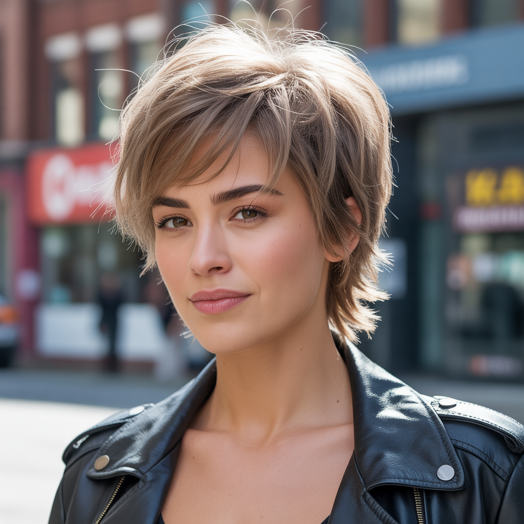 Pixie Wolf Cut with Layered Texture