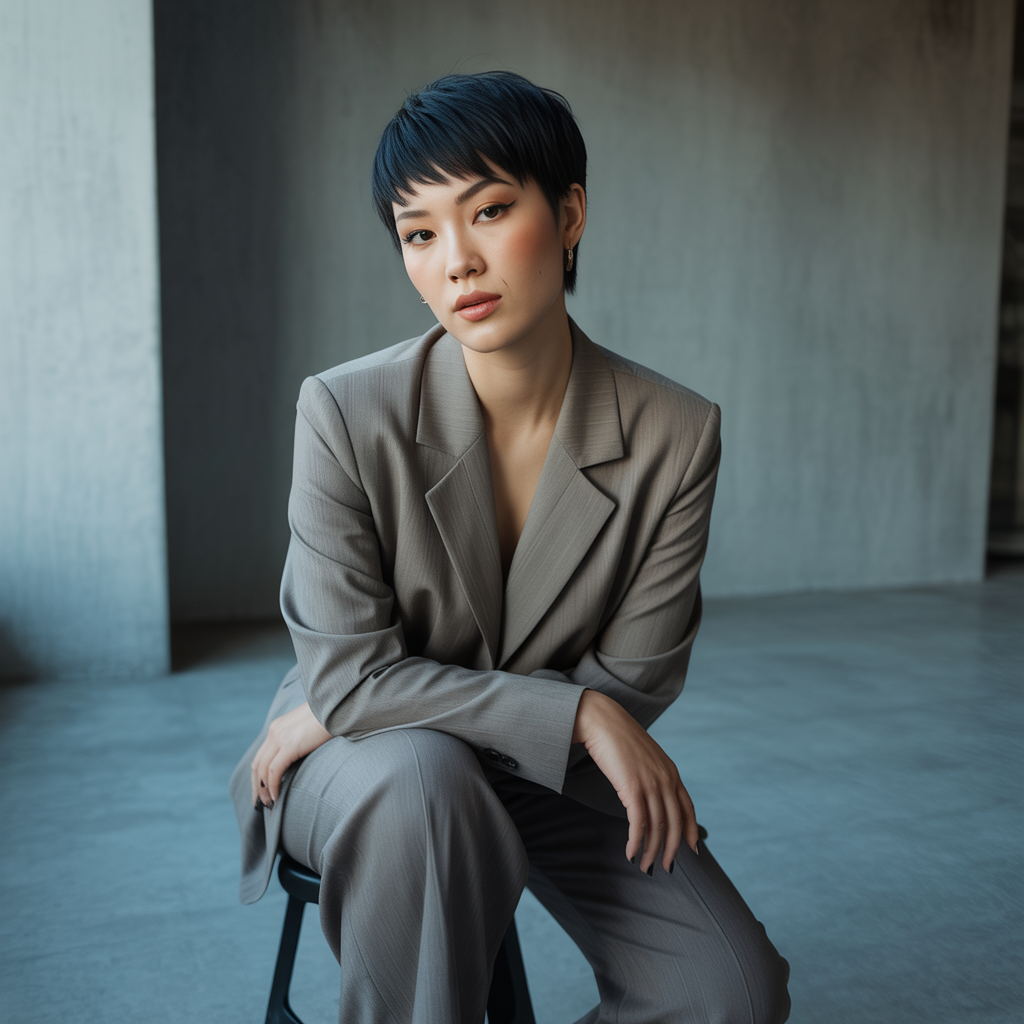 Pixie Wolf Cut with Messy Styling