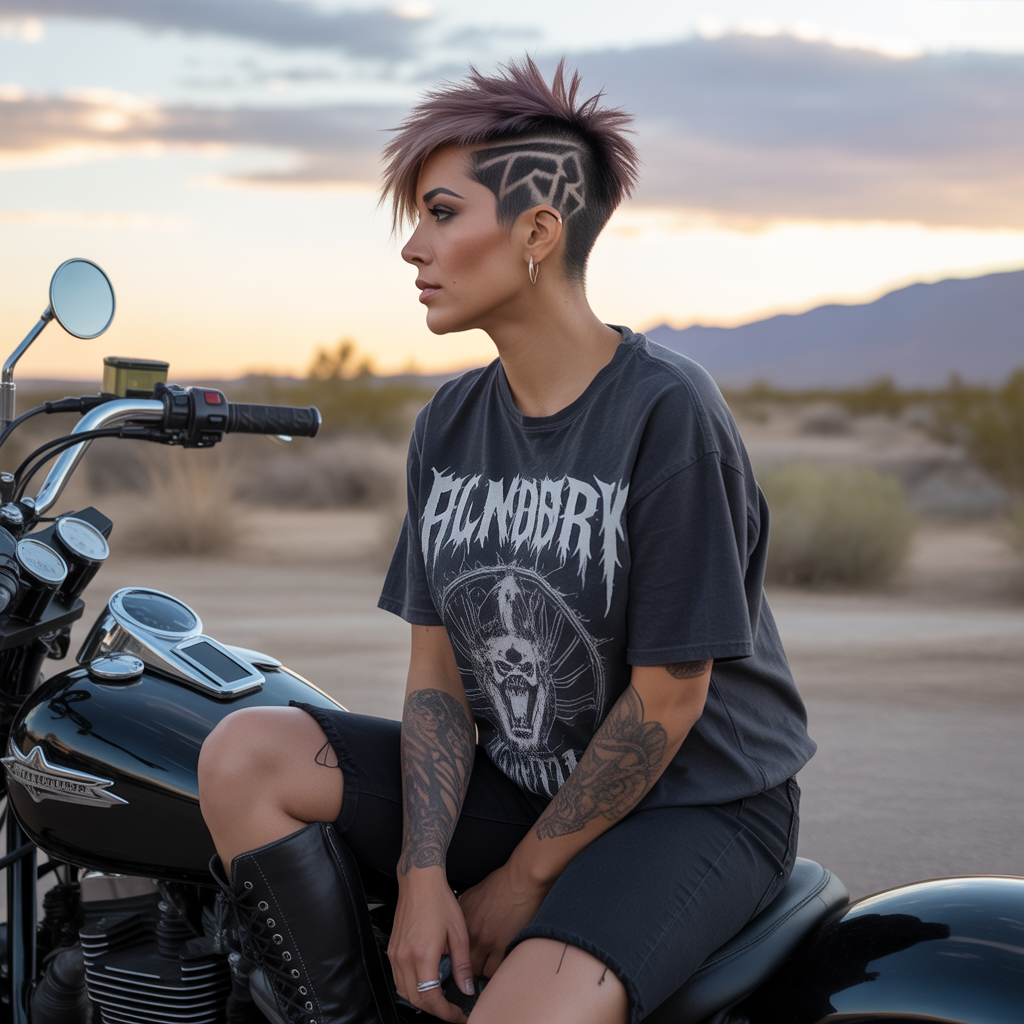 Pixie Wolf Cut with Undercut Detail