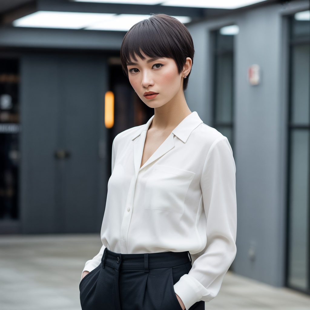 Pixie with Side-Swept Bangs