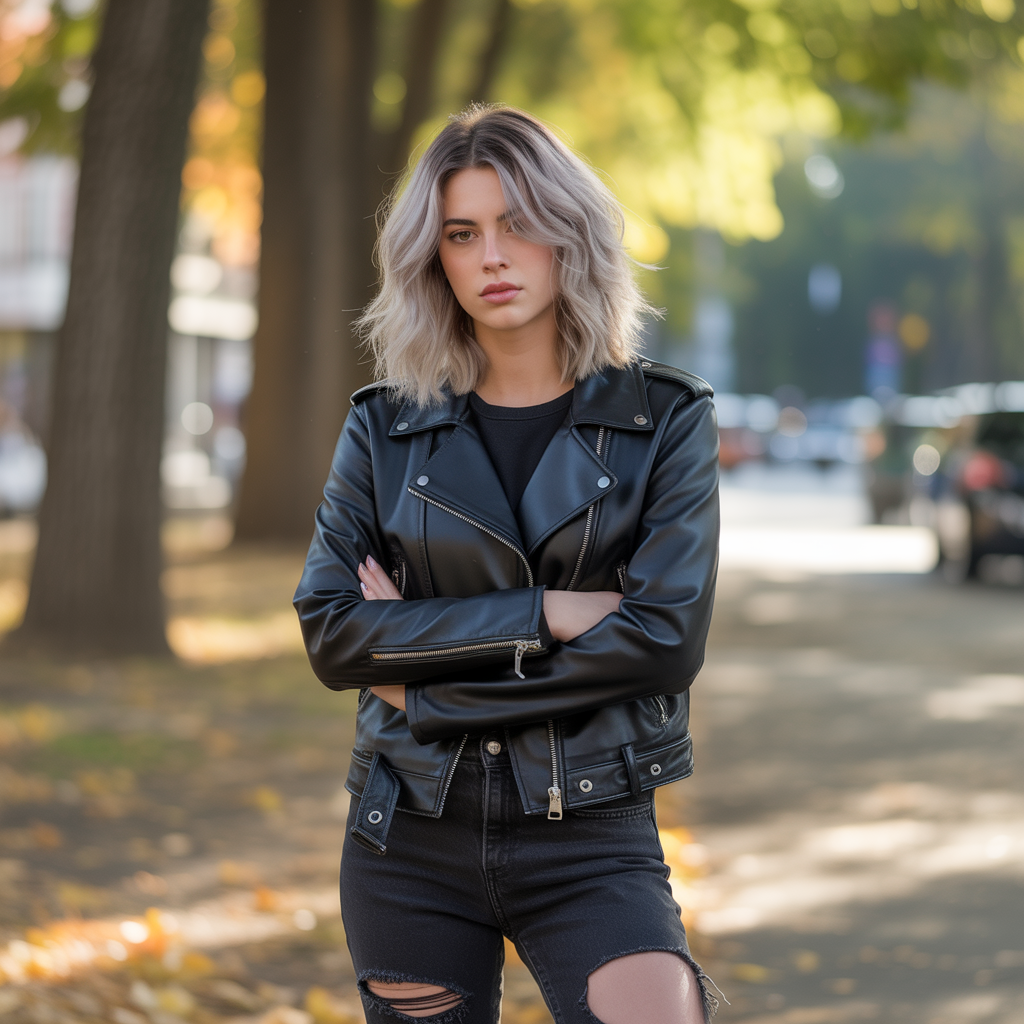 Platinum Balayage Wolf Cut