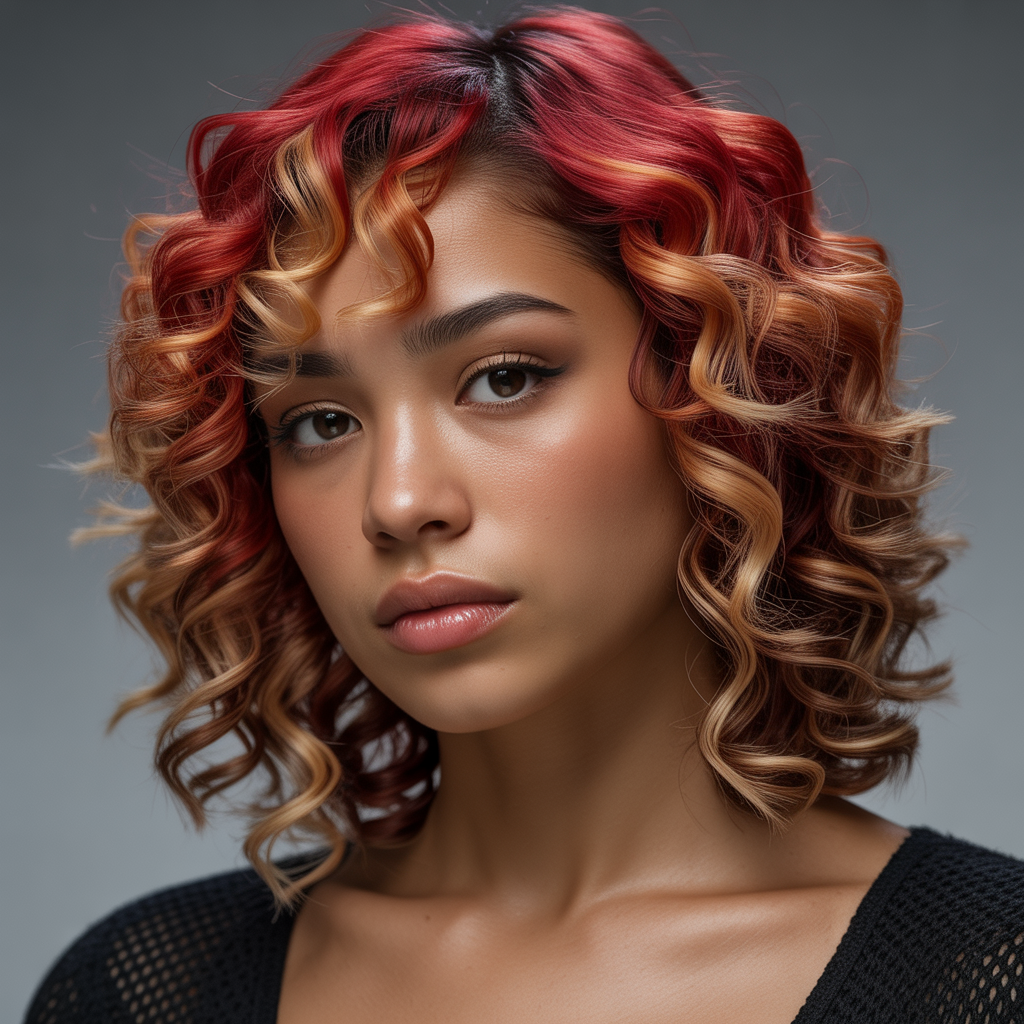 Red Weave with Highlights