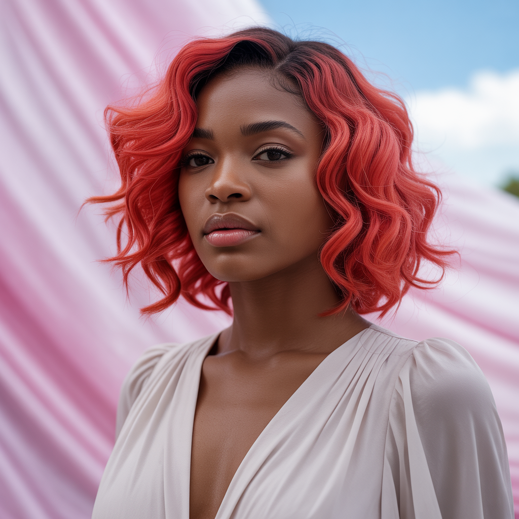 Red Weave with Loose Waves