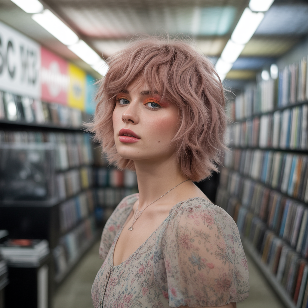 Shag-inspired bob wolf cut