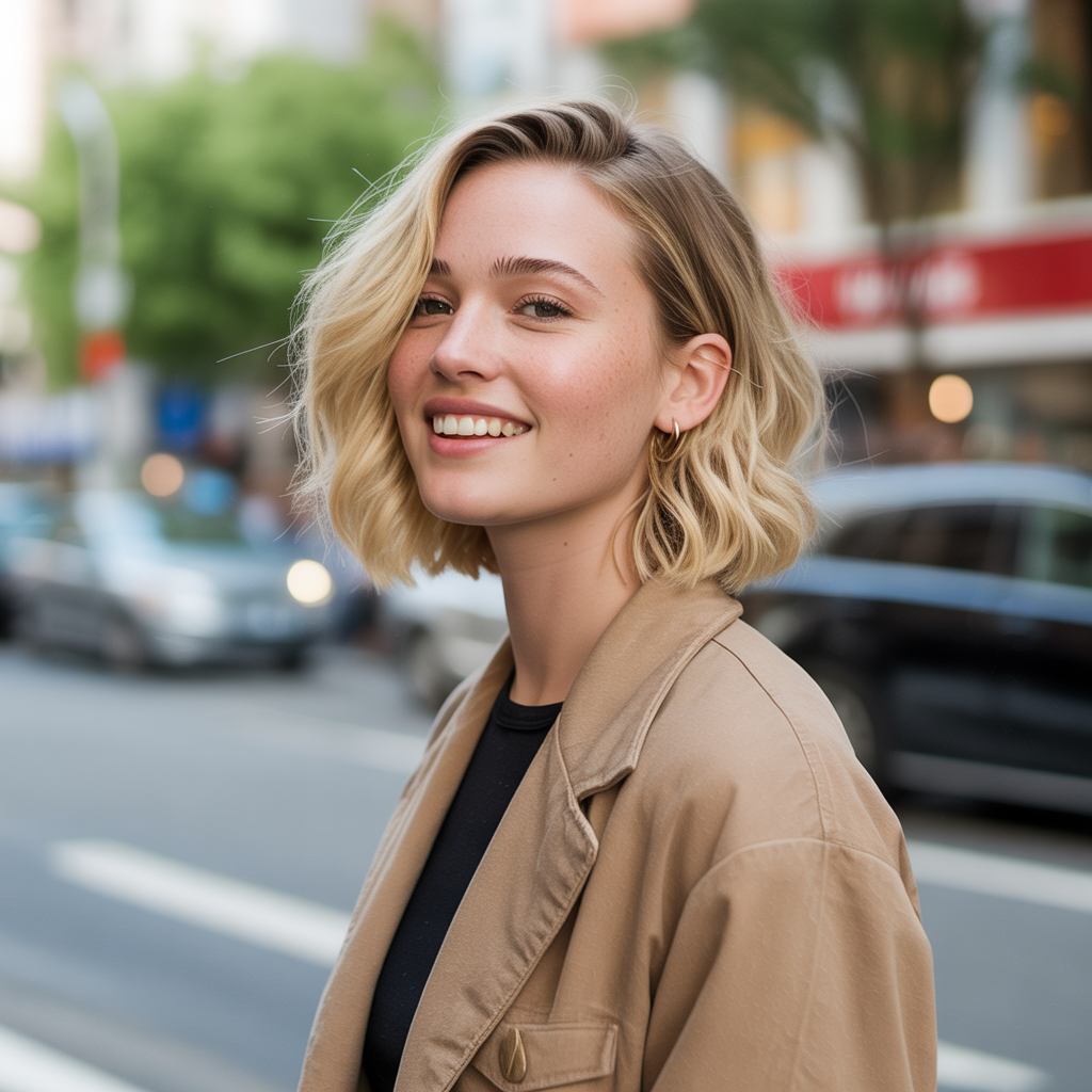 Short Blonde Lob