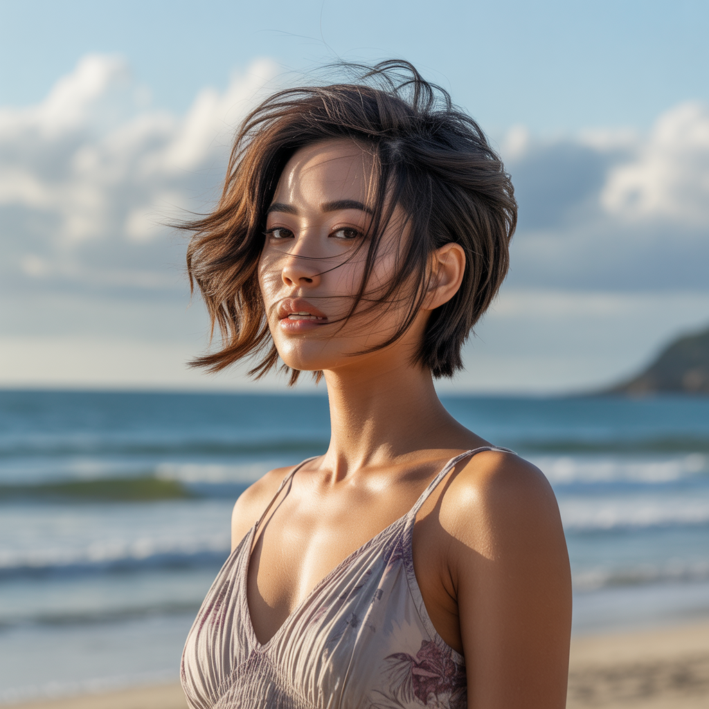 Short Korean Wolf Cut Style