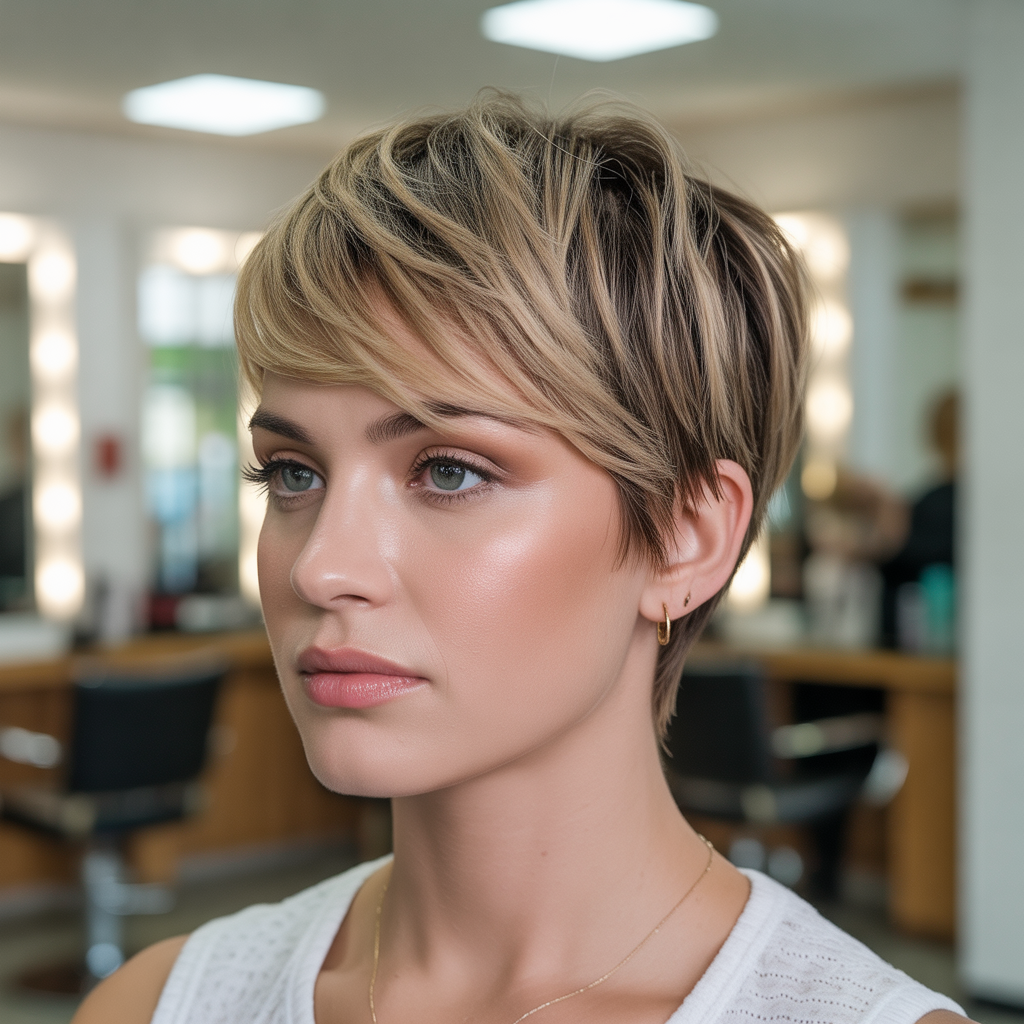 Short Wedge with Highlights