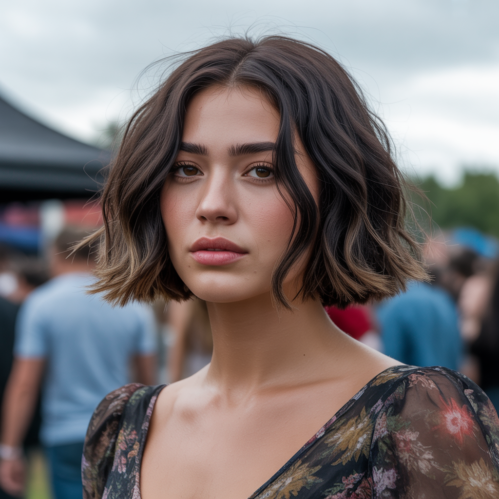 Short Wolf Cut with Balayage