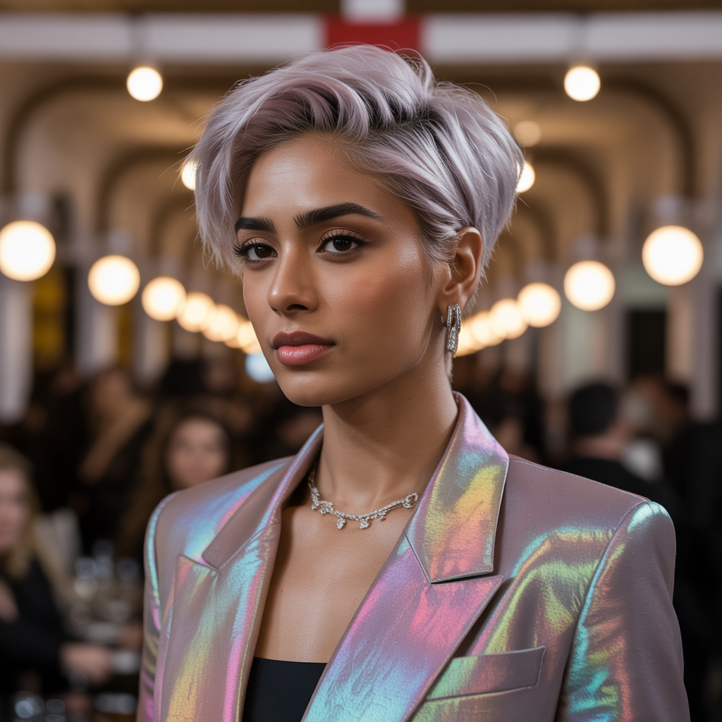 Short Wolf Cut with Edgy Color