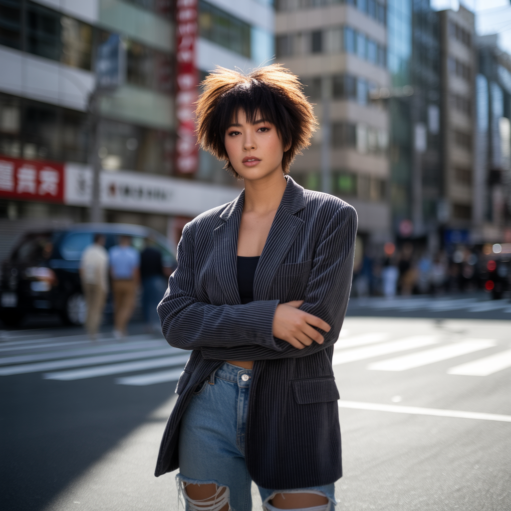 Short Wolf Cut with Volume Crown