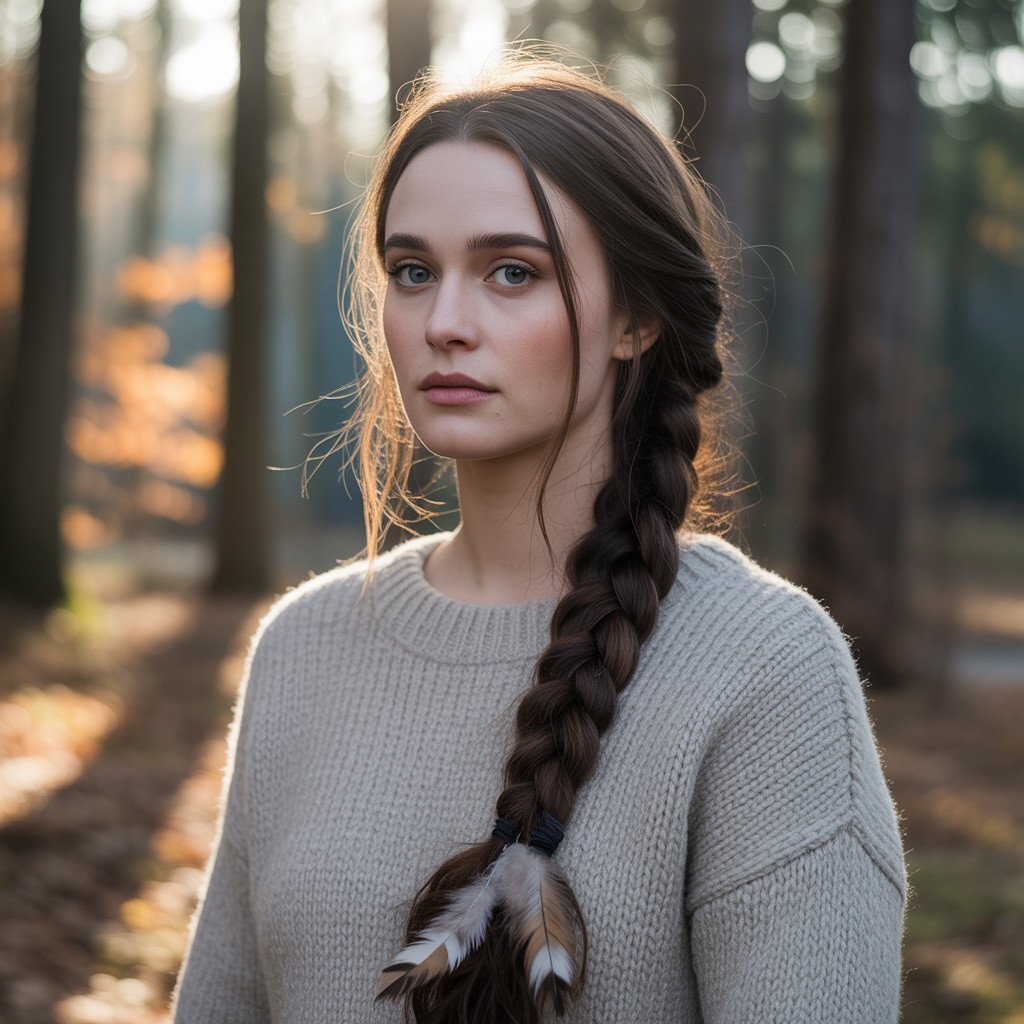 Side Braid with Feathered Ends