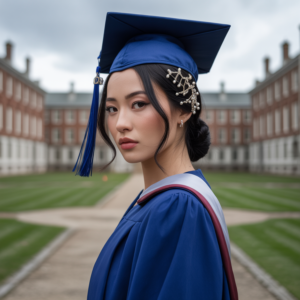 Side Chignon with Decorative Pins