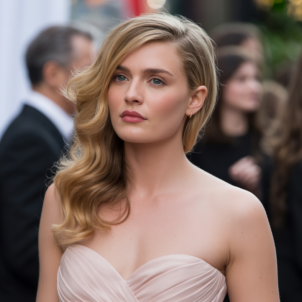 18 Fashionable Red Carpet Inspired Hairstyles for Glamorous Looks 10 Side-Swept Waves