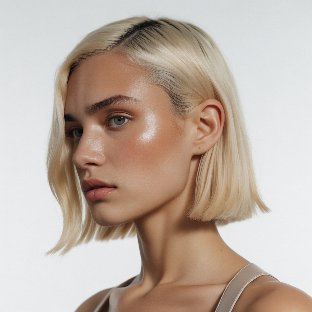 Sleek Platinum Bob