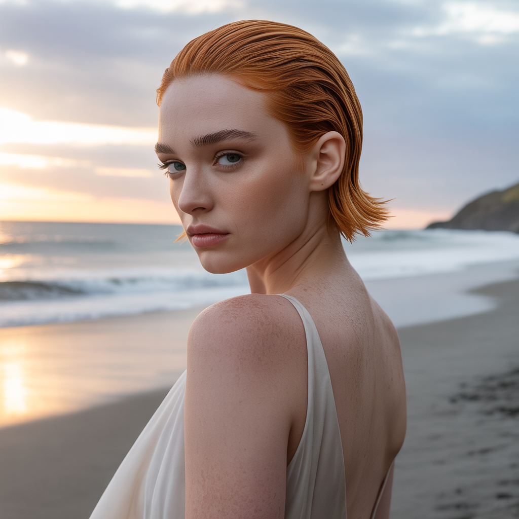 Sleek Wet Look Short Hair Updos