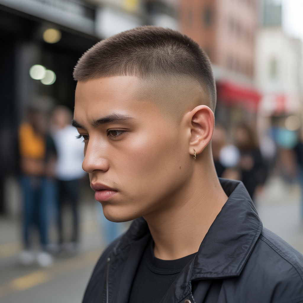Temple Fade with Buzz Cut