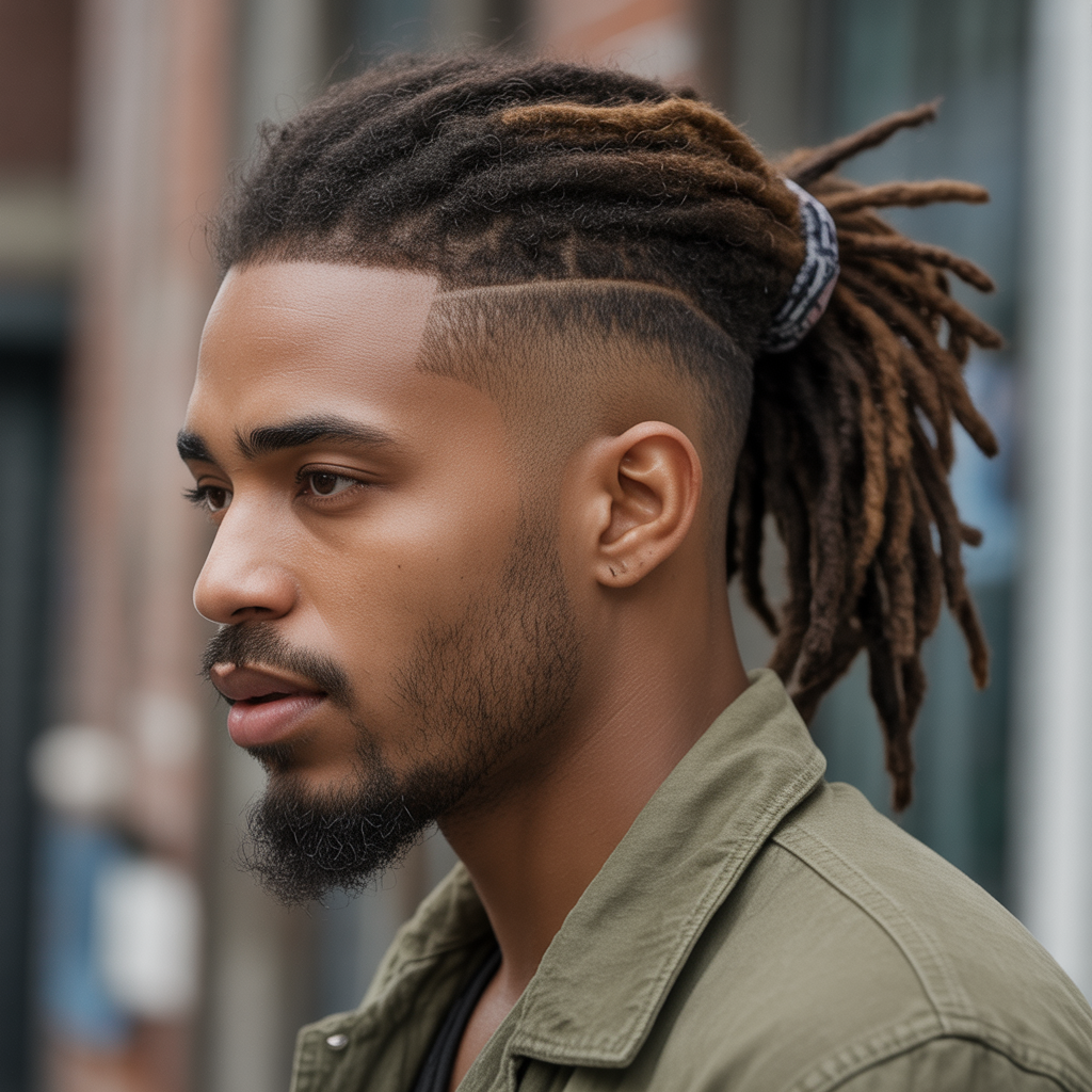 Temple Fade with Dreads