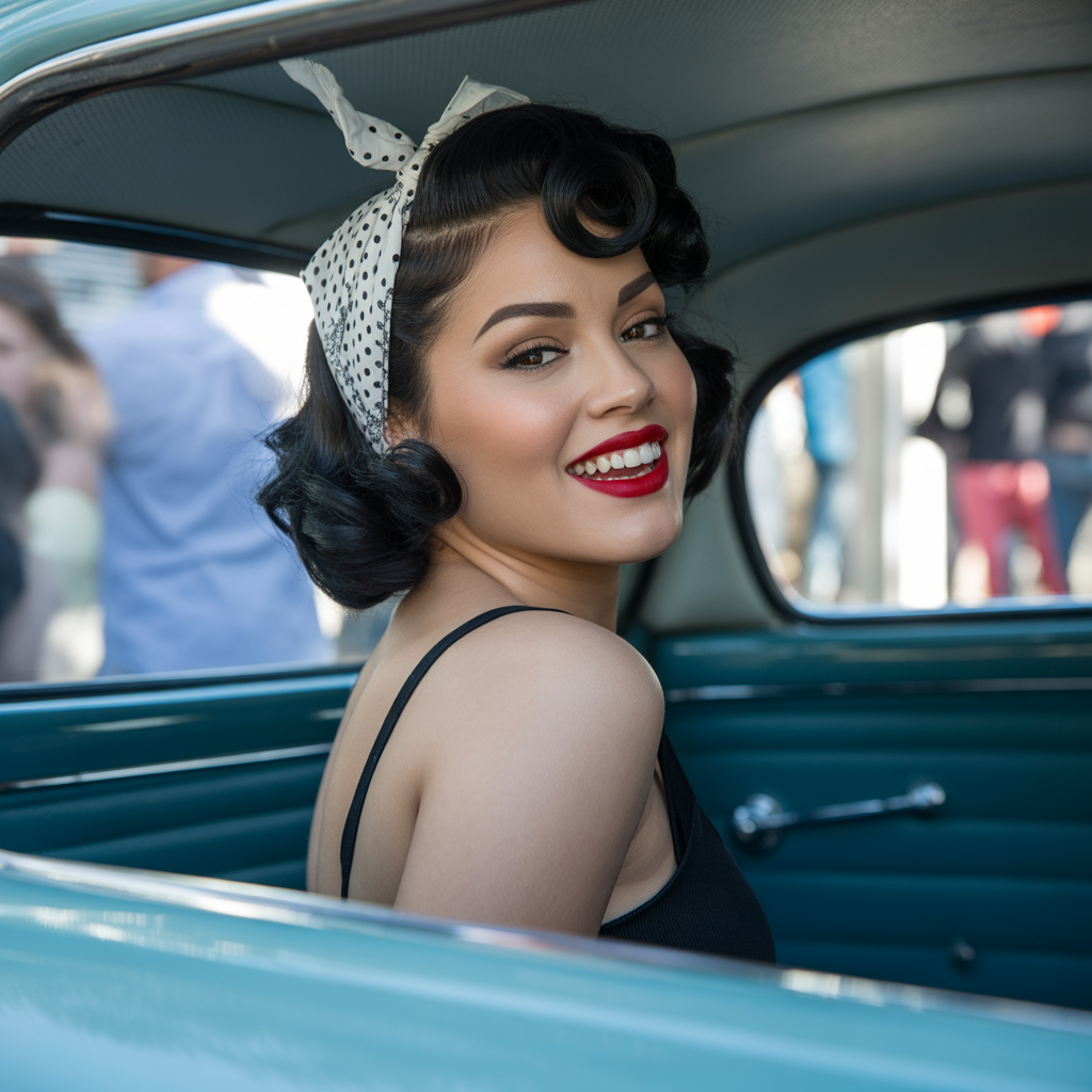 Textured Pin-Up Short Hair Updos