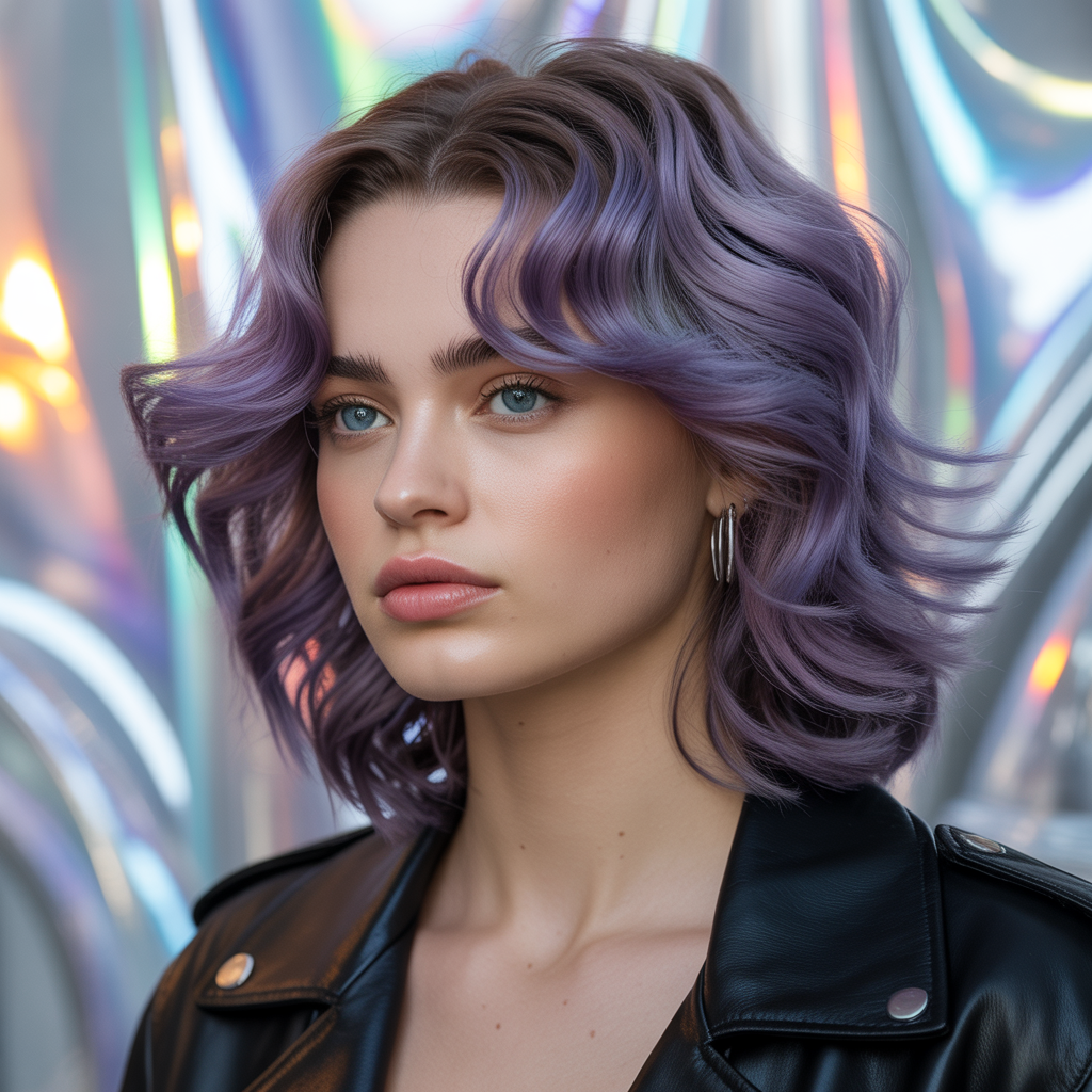 Two-Tone Purple Hairstyle