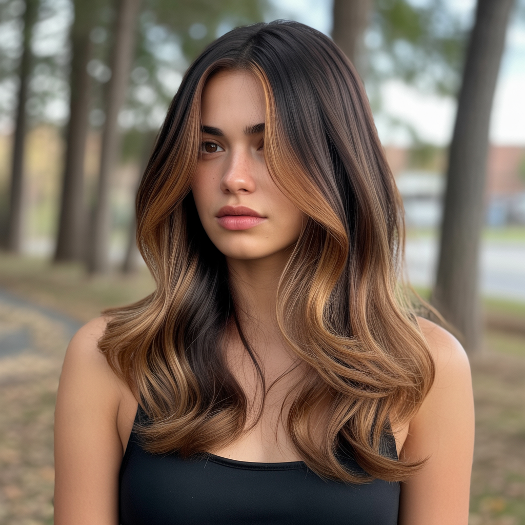 Warm Chestnut Balayage