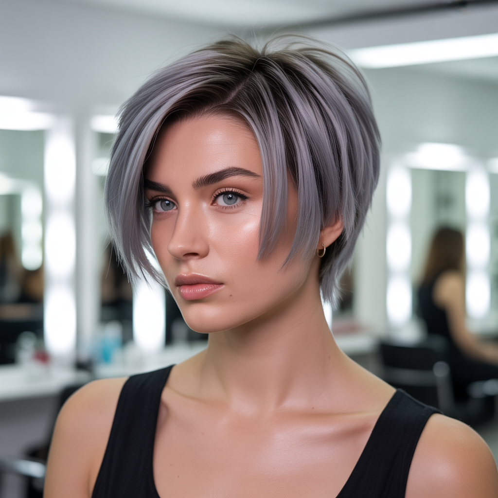 Wolf Cut With Highlights For Short Hair