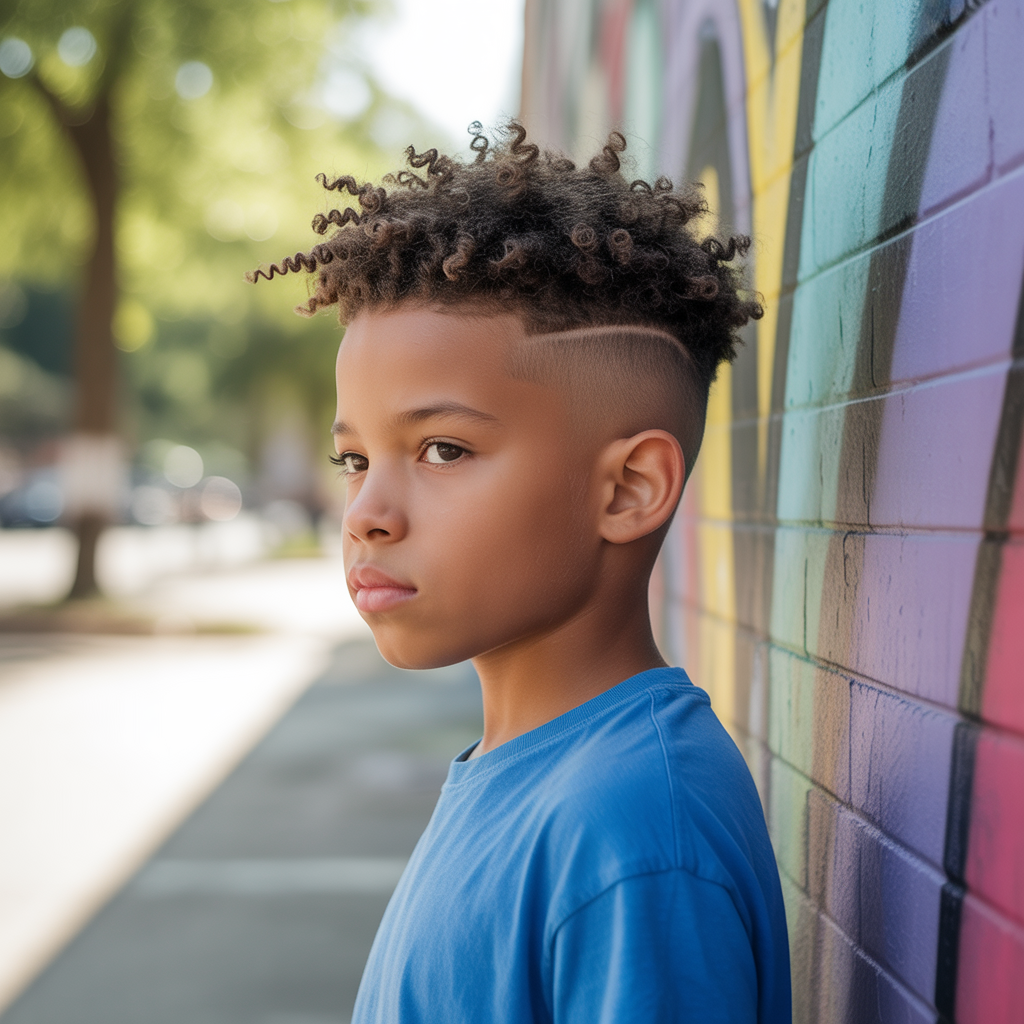 28 Stylish Haircuts for Boys to Try Now 15 Curly Top Fade