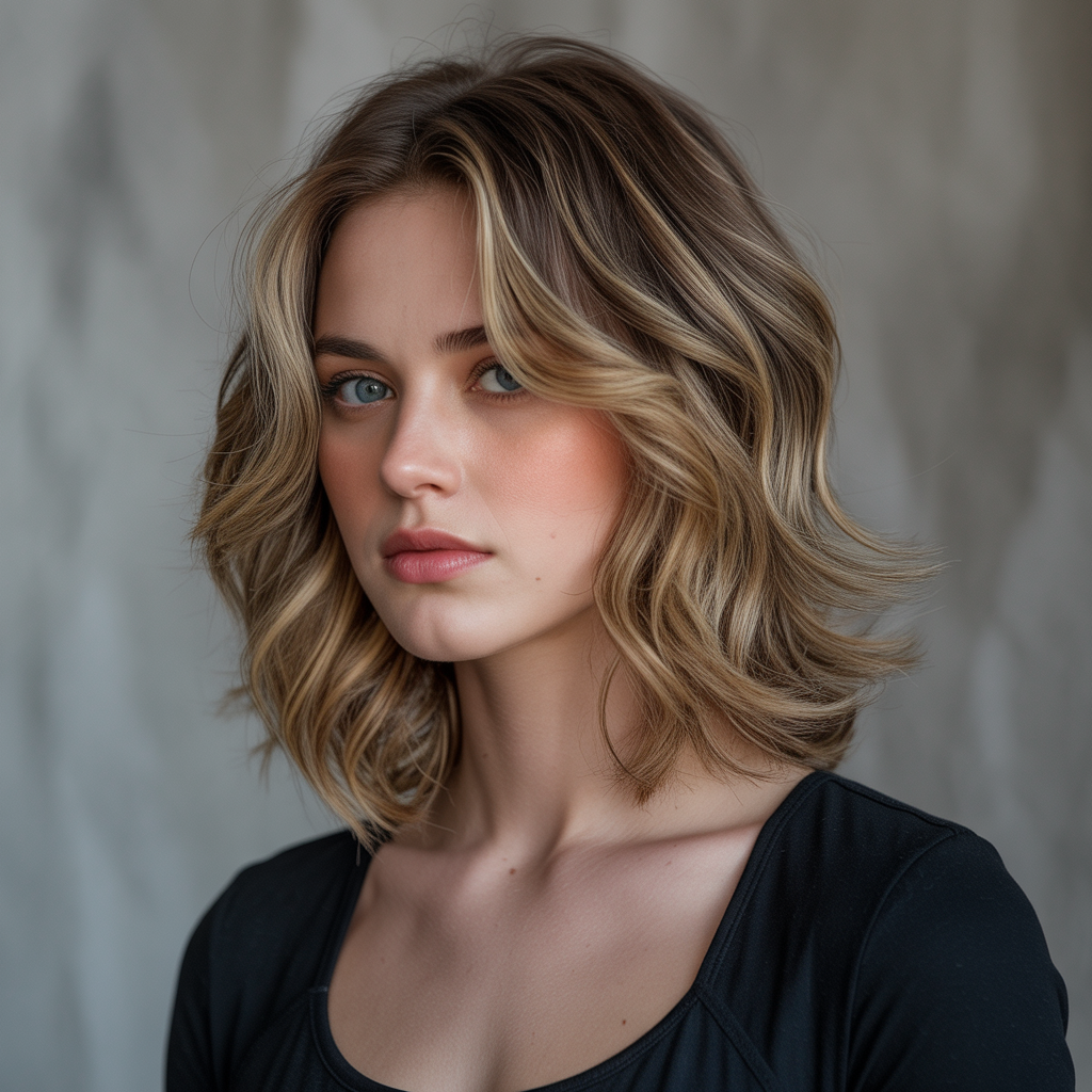 Textured Shoulder Length Cut