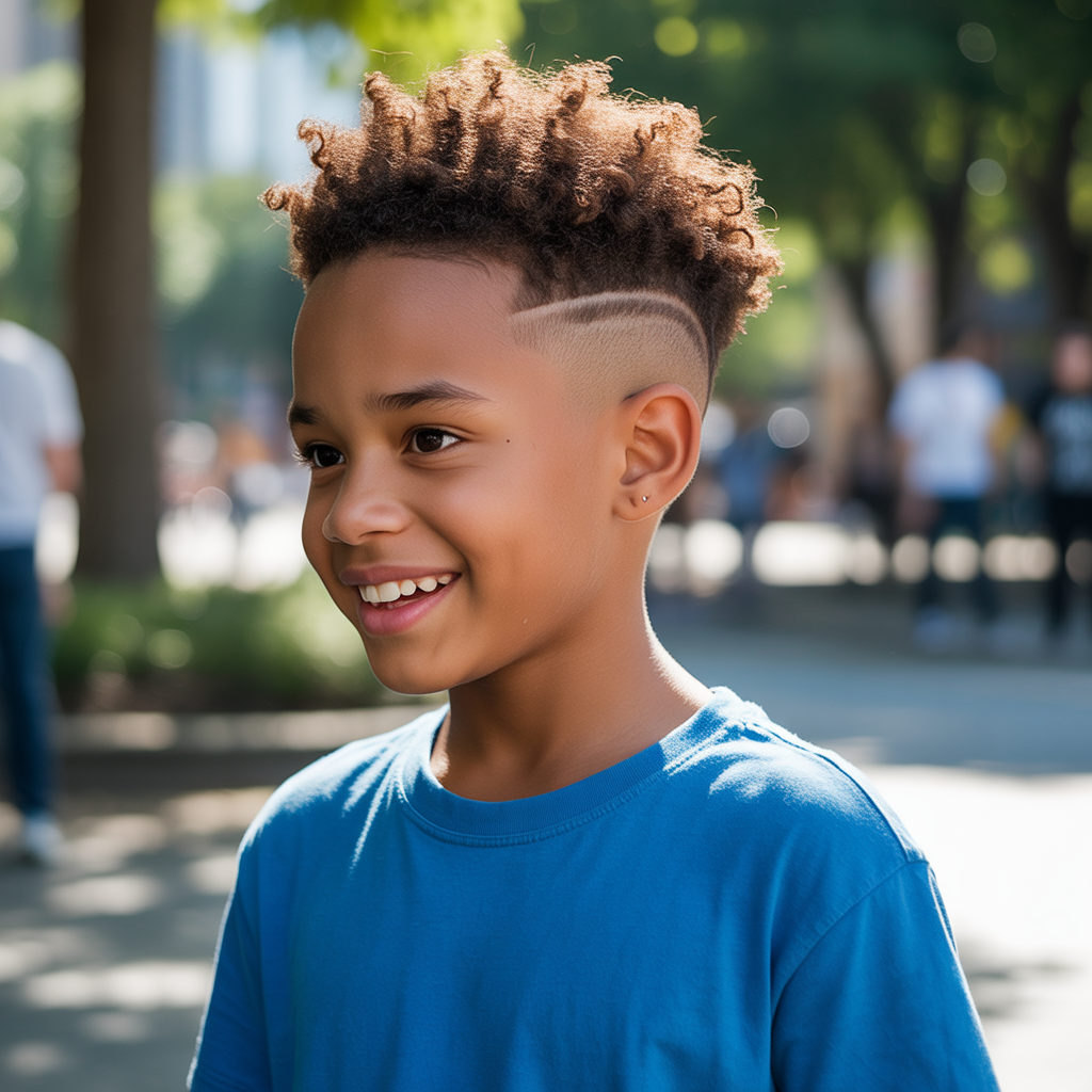 28 Stylish Haircuts for Boys to Try Now 26 Burst Fade with Curls