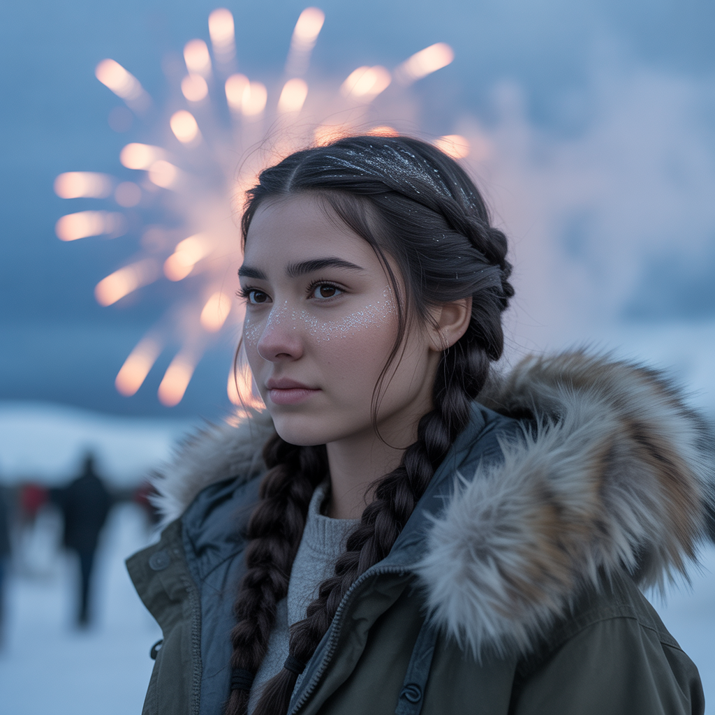 Twisted Halo with Glitter Spray