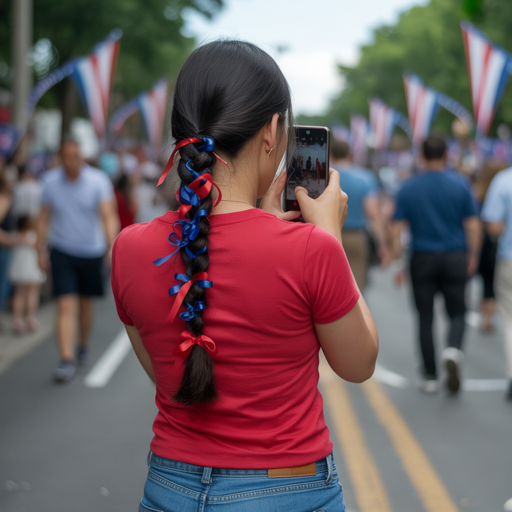 Fishtail Braid with Ribbon Weave