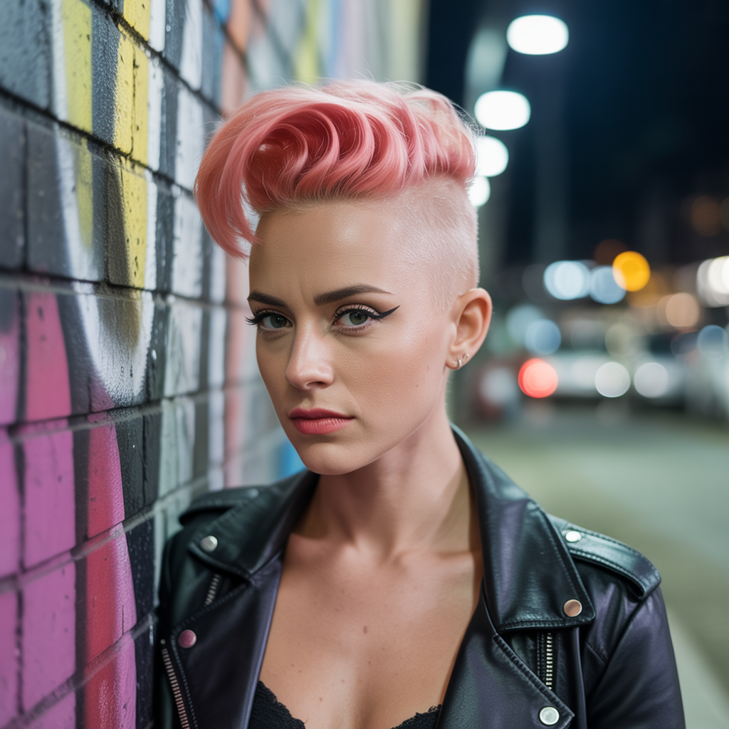 Pink Hair with Undercut