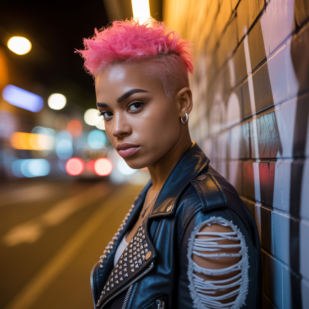 Hairstyles Pink Hair with Ponytail Braid Combo