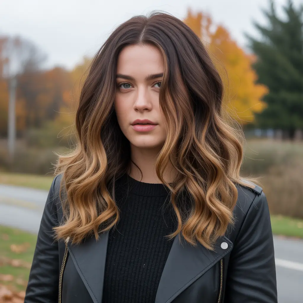 Dark Root Melt with Golden Ends